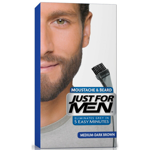 Just For Men - Coloration Barbe Châtain Moyen Foncé - Couleur Naturelle - Entretien de la barbe HOMME Just For Men