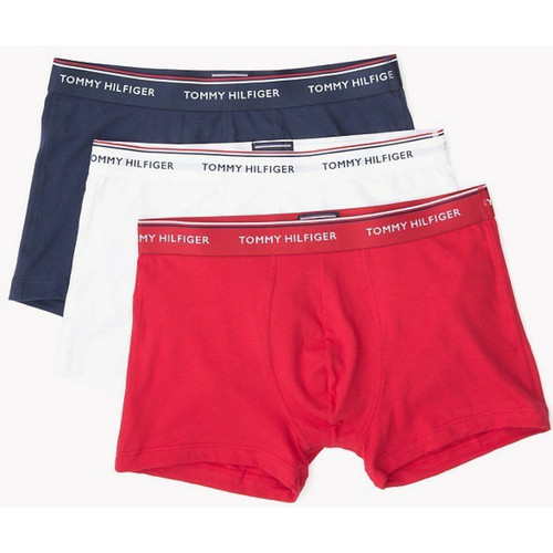 Tommy Hilfiger Underwear - LOT DE 3 BOXERS COTON - Siglé Tommy Hilfiger Bleu / blanc / rouge - Boxer homme coton