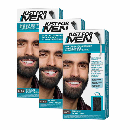 Just For Men - Colorations Barbe Noir Naturel - Pack 3 - Promotions Rasage HOMME