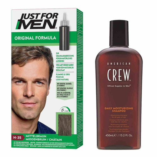 Just For Men - Coloration Cheveux & Shampoing Châtain - Pack - Coloration homme just for men marron
