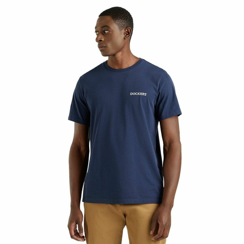 Dockers - Tee-shirt manches courtes en coton bleu marine - Dockers